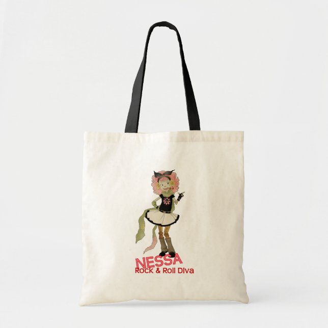 Bolso De Tela 4 pequeños monstruos - Nessa (Frente)