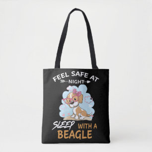 Bolso De Tela 4 Siéntete Seguro De Noche Dormiendo Con Una Beagl