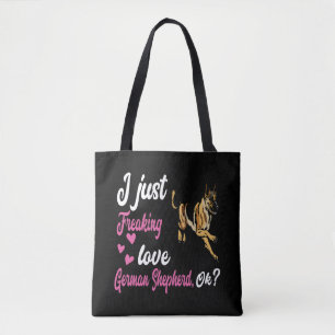 Bolso De Tela 4 Sólo estoy conmoviendo al pastor alemán OK