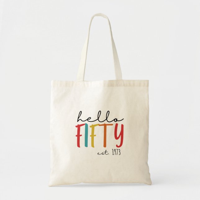 Bolso De Tela 50.º cumpleaños (Frente)