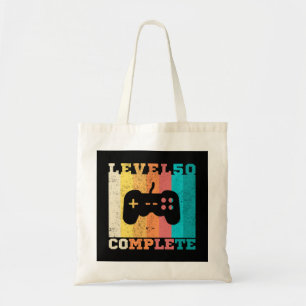 Bolso De Tela 50.º cumpleaños/ aniversario Nivel 50 completado