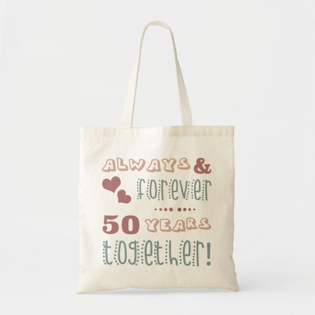 Bolso De Tela 50° aniversario Boda (Frente)