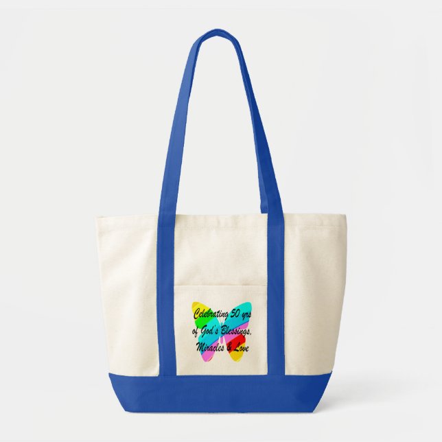 BOLSO DE TELA 50 AÑOS DE BENDICIONES (Frente)