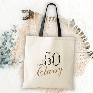 Bolso De Tela 50 años y elegante elegante Black Golden Script Cu