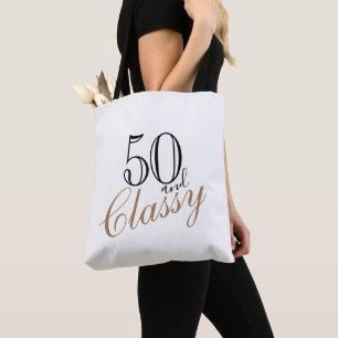 Bolso De Tela 50 años y elegante elegante Black Golden Script Cu