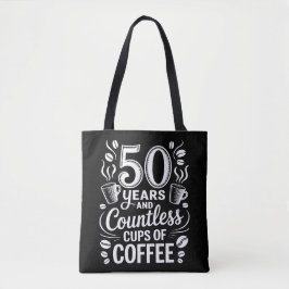 Bolso De Tela 50 años y tazas incontables de café