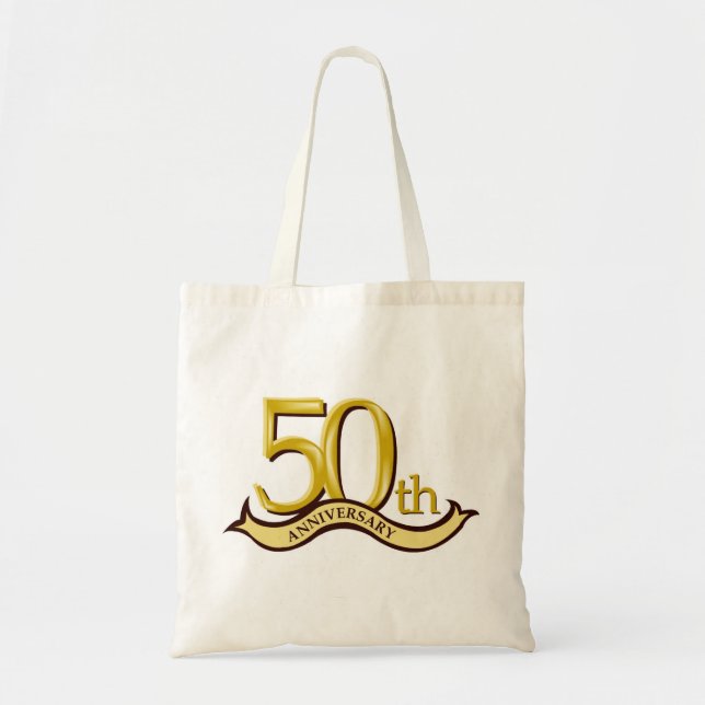 Bolso De Tela 50.o regalo personalizado del aniversario (Frente)