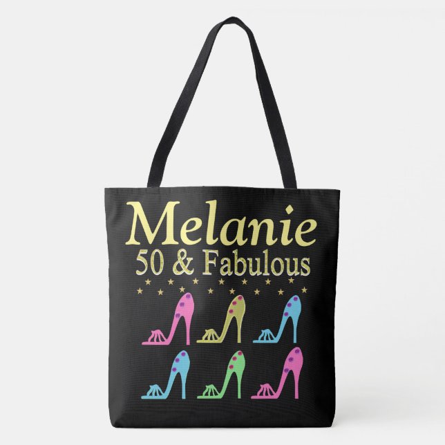 BOLSO DE TELA 50 PERSONALIZADOS Y FABULOUS SHOE QUEEN TOTE BAG (Anverso)