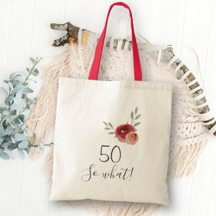 Bolso De Tela 50 qué color de agua Subió Floral 50 cumpleaños