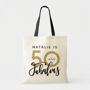 Bolso De Tela 50 y fabuloso cumpleaños de oro negro