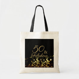 Bolso De Tela 50 y fabuloso cumpleaños negro y oro