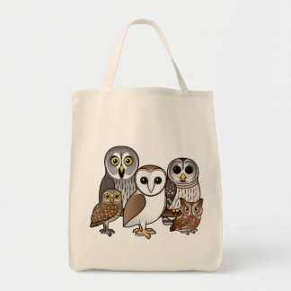 Bolso De Tela 5 búhos de Birdorable