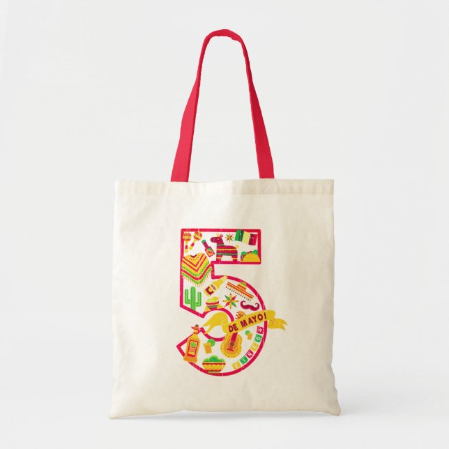 Bolso De Tela 5 De Mayo - Iconos Mexicanos (Frente)