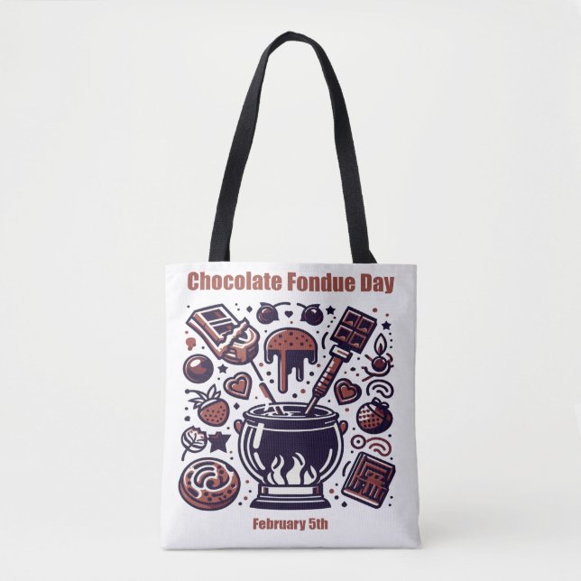 Bolso De Tela 5 feb. - Día del Fondue de chocolate (Anverso)