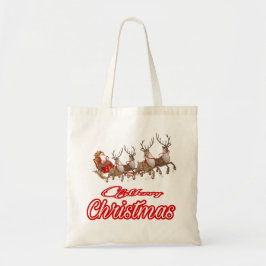 Bolso De Tela 5.Ho Ho Ho Ho Ho Santa claus ríen de Navidad