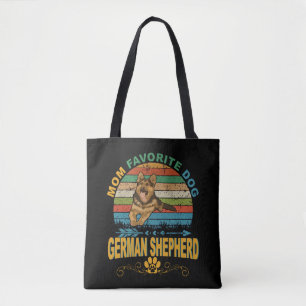Bolso De Tela 5 Mamá Perro Favorito Pastor Alemán Vintage