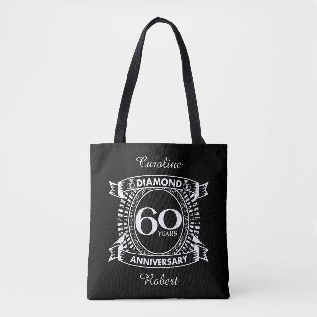 Bolso De Tela 60.º boda escudo de diamantes (Anverso)