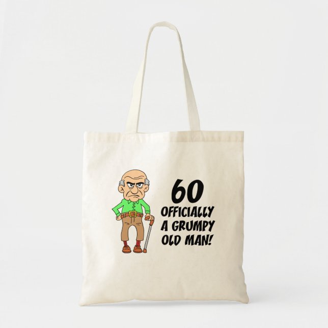Bolso De Tela 60.º cumpleaños Grumpy Old Man Tote Bag (Frente)