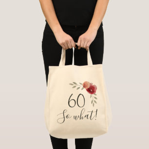 Bolso De Tela 60 entonces qué Rosas de acuarela Floral 60 cumple
