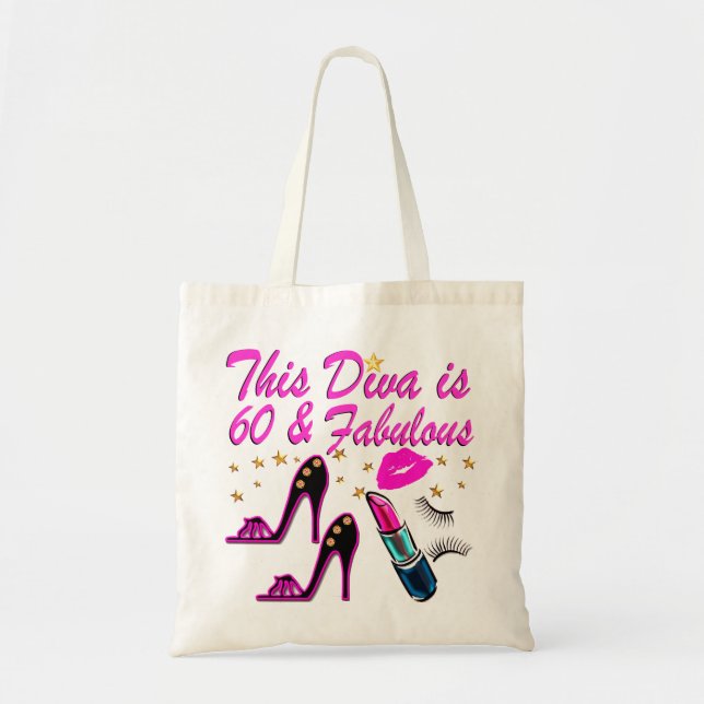 BOLSO DE TELA 60 Y FABULOUS DIVA (Frente)