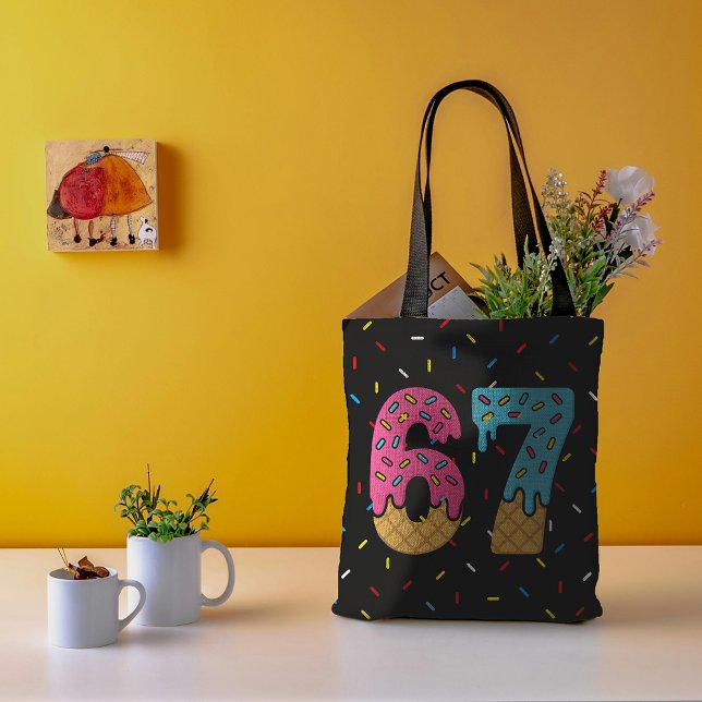 Bolso De Tela 67 Gracioso Meme Ice Cream Seis Siete Gen Alpha (Subido por el creador)