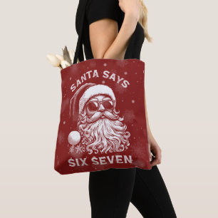 Bolso De Tela 67 Meme Divertido Santa Dice Seis Siete Navidad