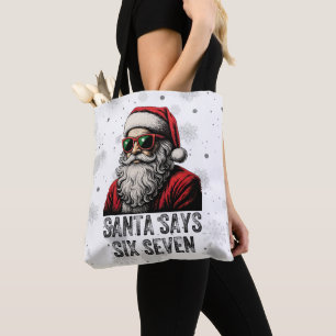 Bolso De Tela 67 Meme Divertido Santa Dice Seis Siete Navidad