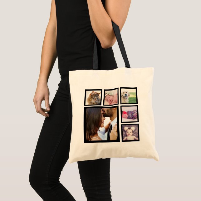 Bolso De Tela 6 Plantilla de colección personalizada de fotos (Anverso (producto))