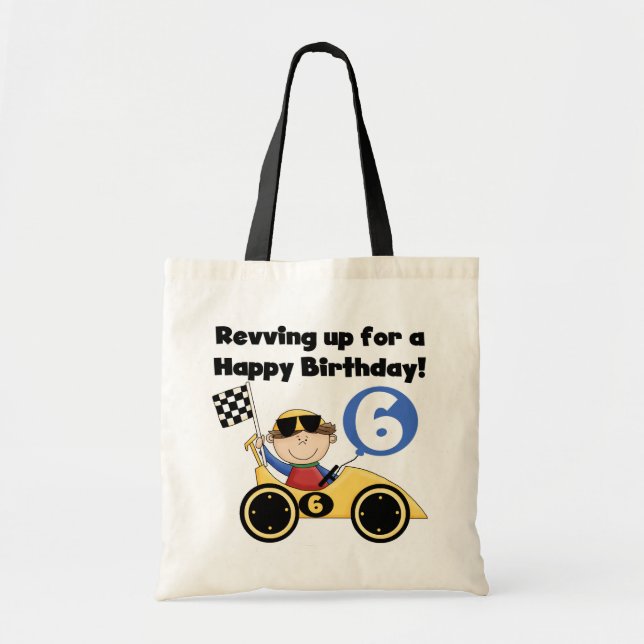 Bolso De Tela 6tas camisetas y regalos del cumpleaños del coche  (Frente)