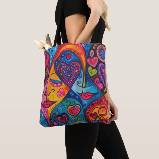 Bolso De Tela 70s 60s Psychedelic Hippy Retro Hip (Detalle)