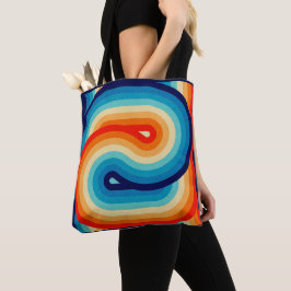 Bolso De Tela 70s Double Wave