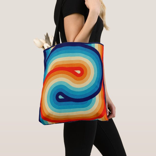Bolso De Tela 70s Double Wave (Detalle)