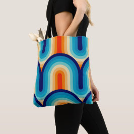 Bolso De Tela 70s Rainbow Curves