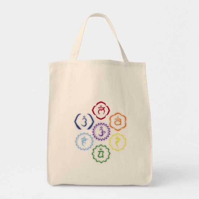 Bolso De Tela 7 Chakras en un círculo (Frente)