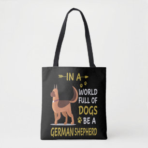 Bolso De Tela 7 En Un Mundo Lleno De Perros Ser Pastor Alemán