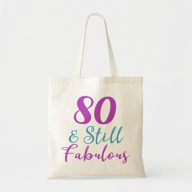 Bolso De Tela 80.º cumpleaños aún fabuloso (Frente)
