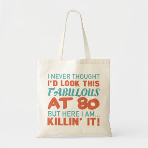 Bolso De Tela 80.º Cumpleaños Para Mujeres Fabulosas