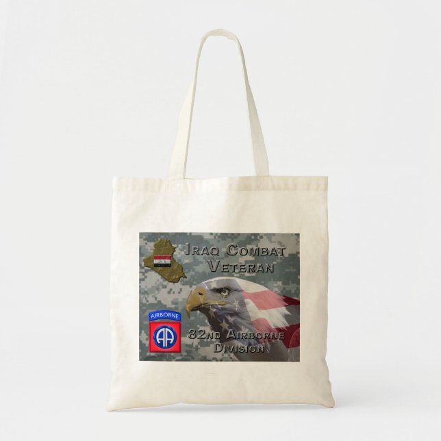 Bolso De Tela 82.º Veterano de Combate Iraquí (Frente)