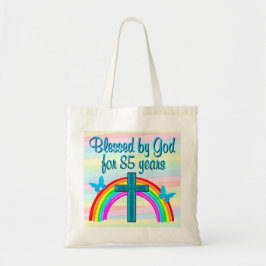 BOLSO DE TELA 85.º CUMPLEAÑOS BENDIDOS POR DIOS TOTE BAG