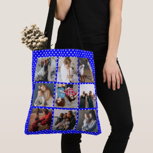 Bolso De Tela 8 Collages de fotos personalizados Día de la Madre