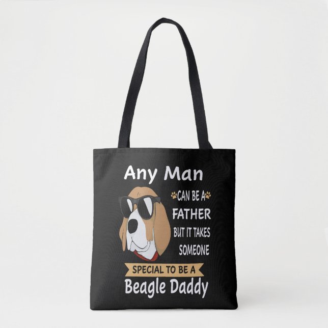 Bolso De Tela 8 Cualquier hombre beagle a papá (Anverso)