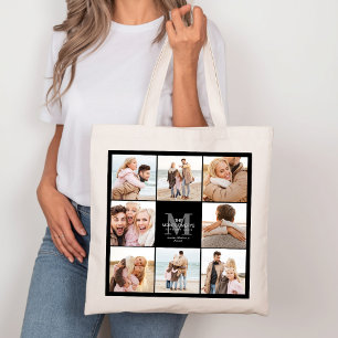 Bolso De Tela 8 Tote de lienzo de Collage de fotos de la familia