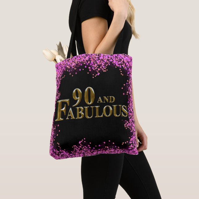 Bolso De Tela 90 cumpleaños (Detalle)