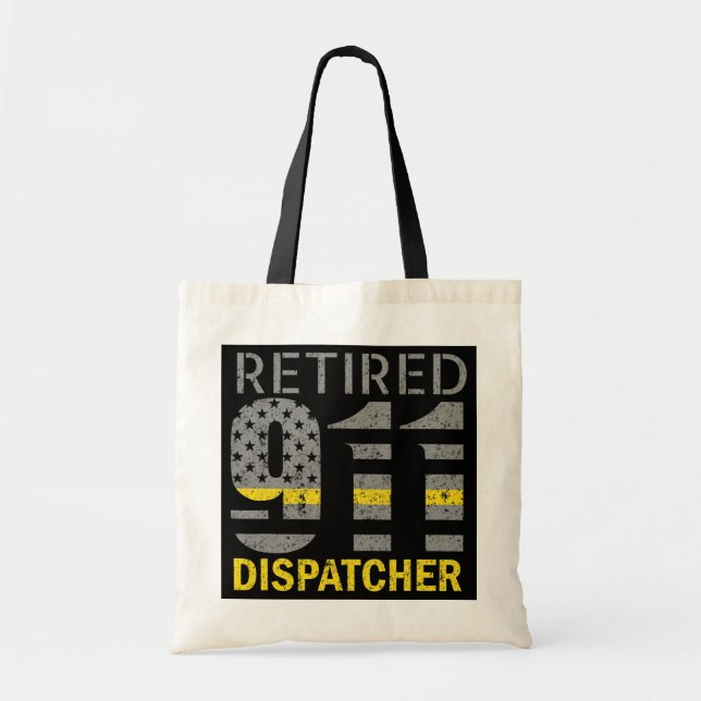 Bolso De Tela 911 Renunciar a Dispatcher Bandera Estadounidense  (Frente)