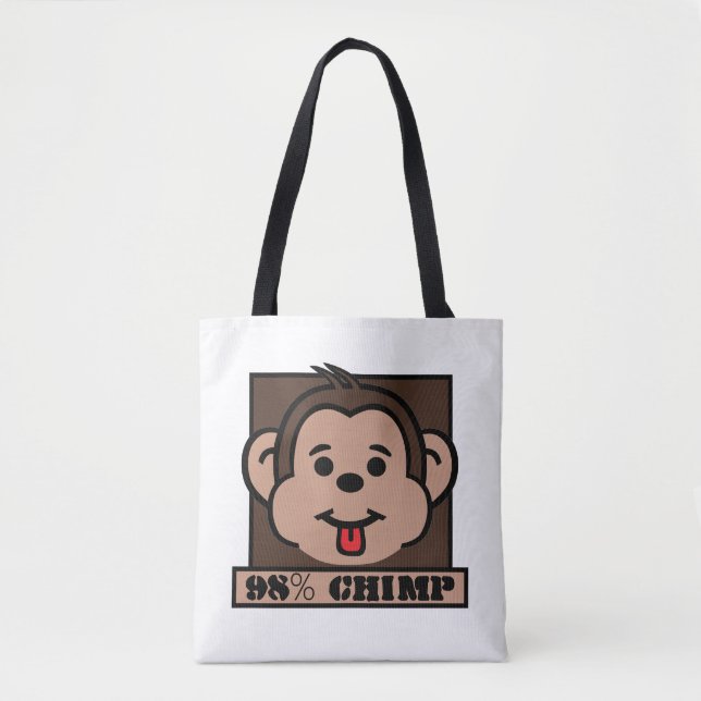 Bolso De Tela 98% chimpancé, chimpancé (Anverso)