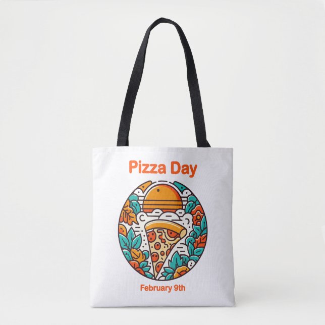 Bolso De Tela 9 feb. - Día de la pizza (Anverso)