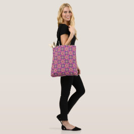 Bolso De Tela A cuadros rosado