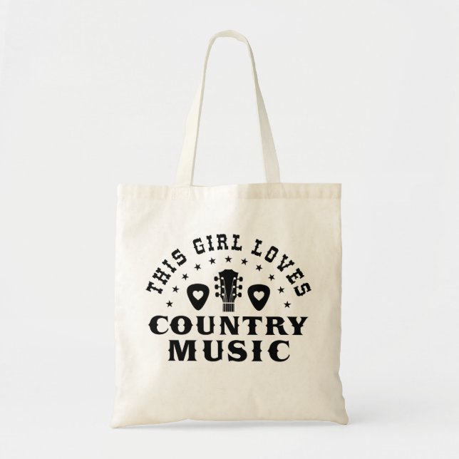 Bolso De Tela A este Chica le encanta la música country (Frente)