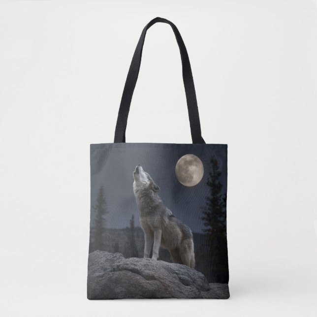 Bolso De Tela A Howling Wolf (Anverso)