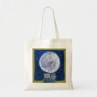 Bolso De Tela A la luna y al tote trasero